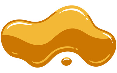 Dripping liquid vector illustration with a smooth, stylized flow effect, resembling honey or paint splatter, perfect for food, art, or creative background themes.