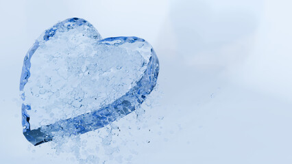 Cold heart light water splash on the left 