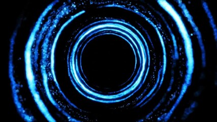Animated Blue Particle Vortex with Copy Space for Text/Logo