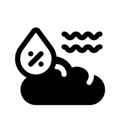 Humidity Glyph Icon. Single icon, glyph vector icon