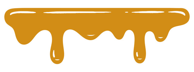 Dripping liquid vector illustration with a smooth, stylized flow effect, resembling honey or paint splatter, perfect for food, art, or creative background themes.