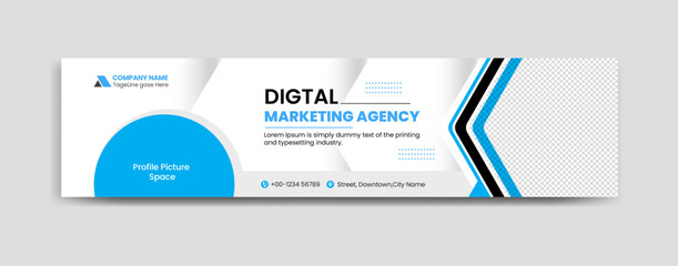 Digital marketing linkedin cover Template