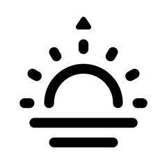 Sunrise Simple Line Icon. Single icon, line vector icon