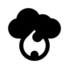 Hot Weather Simple Glyph Icon. Single icon, glyph vector icon