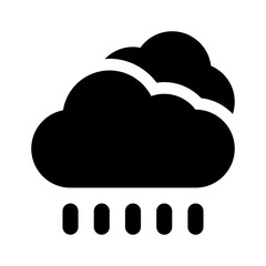 Light Rain Simple Glyph Icon. Single icon, glyph vector icon