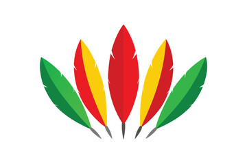 vector illustration of colorful feathers