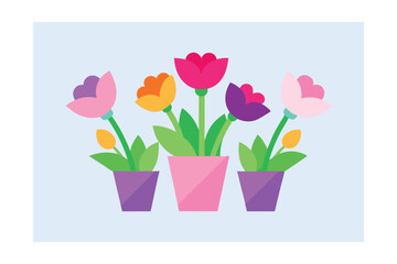 vector illustration of tulip