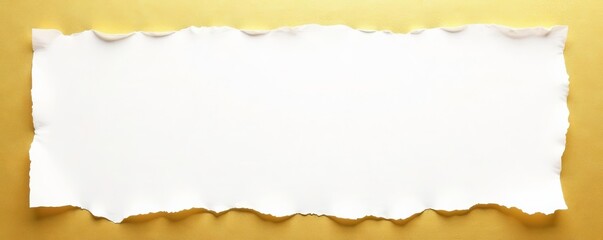 Fototapeta premium Shiny gold foil border on white paper background with texture, classy, luxury, stationery
