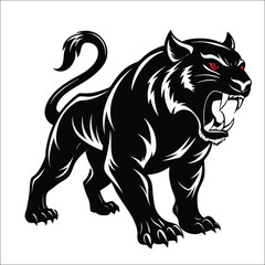 Fototapeta premium black cat vector illustration