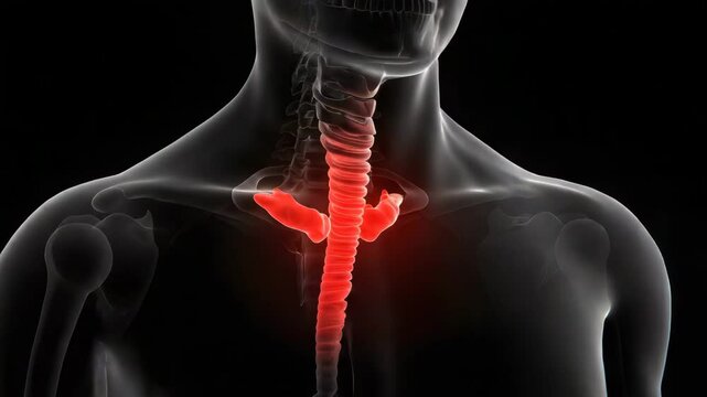 Esophagus anatomy illustration medical graphics