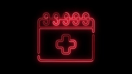 Medical Appointment Icon HD Video black background