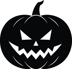 Silhouette of halloween pumpkin.