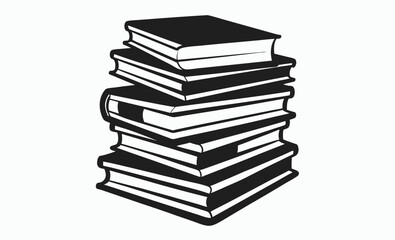 Books stack, Education icon, Study materials
