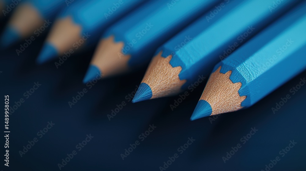 Aufkleber pencil and gear setting group of pencils and gears interacting, dynamic animation, symbolizes comple