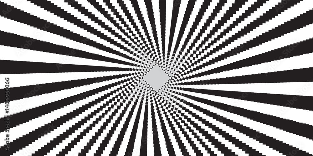 Poster black and white alternating stripes in round form. design element. abstract background. vector illus