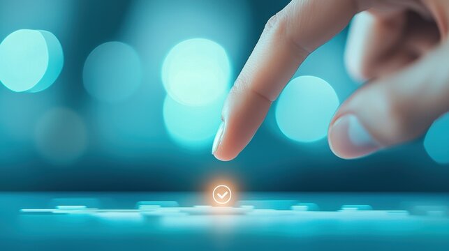 Data Analysis and Analytics Close up of a hand pointing at a data point on a graph, focus on specific information