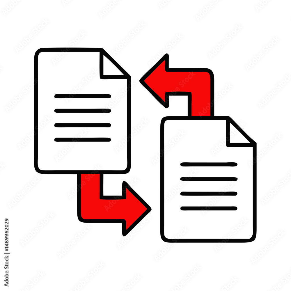 Poster data merging icon, simple design, for websites and applications