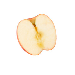 Red Apple slice, cutout, full depth of field.