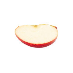 Red Apple slice, cutout, full depth of field.