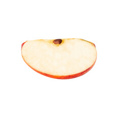Red Apple slice, cutout, full depth of field.