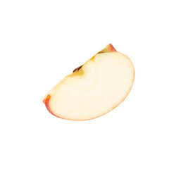 Red Apple slice, cutout, full depth of field.