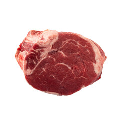 beef tenderloin steak, raw meat, cutout.