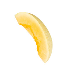 Cantaloupe sliced cutout, full depth of field.