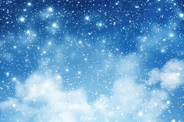 Fototapeta premium Starry night sky with clouds