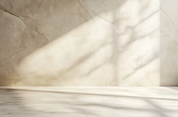 Minimal Japanese-style beige marble surface, smooth and
