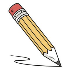 Pencil icon on white background. Adobe Illustrator Artwork