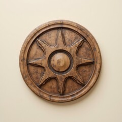 Wooden Roundel with Star Design