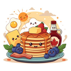 Happy Kawaii Sweet Smile with Cute sweet