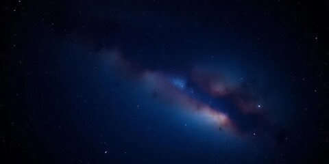 Fototapeta premium Vast, dark night sky; Milky Way galaxy fragment visible, ample empty space, illustration, vector