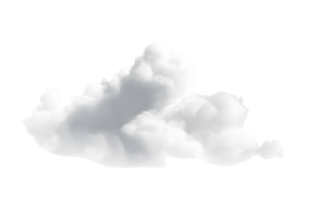 Realistic white cloud with transparency. Png clipart isolated on transparent background