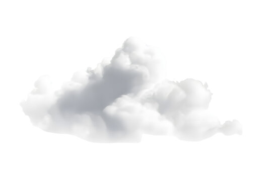 Realistic white cloud with transparency. Png clipart isolated on transparent background
