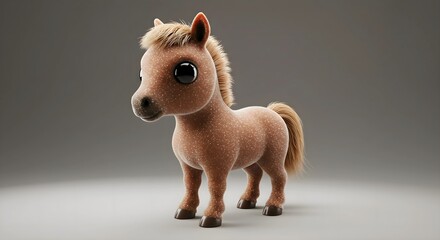 toy horse on white background