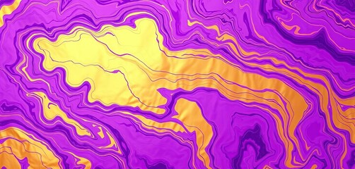 Swirling purple marble veins on a gold backdrop Abstract art wallpaper, opulent, metallic