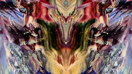 Fototapeta premium Abstract art background . Hand painting artwork on canvas .