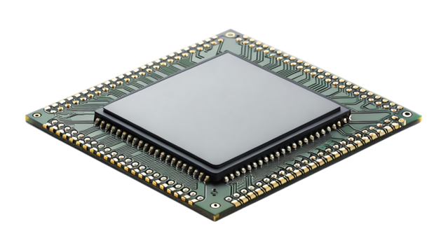 Detailed Microchip Isolated PNG