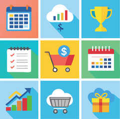 Obraz premium business icons set