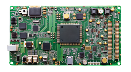 Digital Circuit Board Isolated PNG