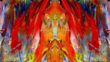 Fototapeta premium Abstract art background . Hand painting artwork on canvas .