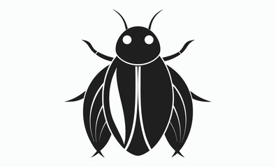 Ladybug silhouette, Insect vector, Beetle icon
