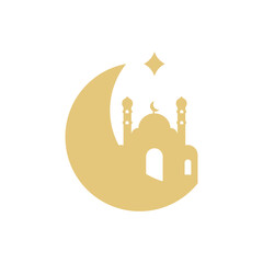 Obraz premium Mosque Moon Vector