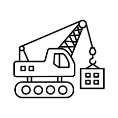 Naklejka premium Crane Icon