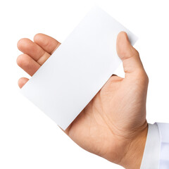 Fototapeta premium Healthcare reform pamphlet held by doctors in a professional setting.
