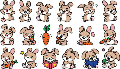 character cartoon rabbit vector shape