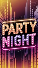 Party Night poster, mobile vertical format