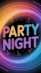 Party Night poster, mobile vertical format