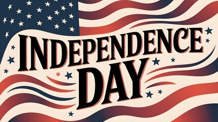 Independence day poster, United states of America holiday celebration, mobile horizontal format